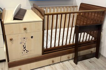 Faktum kombi postýlka Makaó 120 x 70 cm - s motivem žirafy - 2