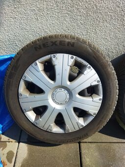 Plechové disky 5x112, zimné pneu 205/55 r16 - 2