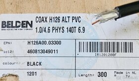 Koaxiální kabel Belden 160m/H126 AL/PVC1.0/4.6 PHYS/140T 6.9 - 2
