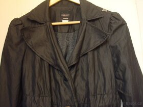 Luxusní černý plášť, kabát Miss Sixty vel.M - 2