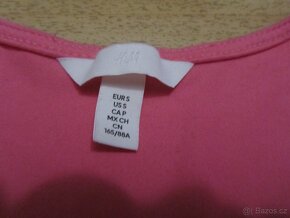 Růžové tričko-topík s hranatým výstřihem vel.S H&M - 2