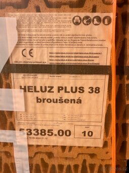 Cihly Heluz Plus 38 P10 broušená - 5 palet - 2
