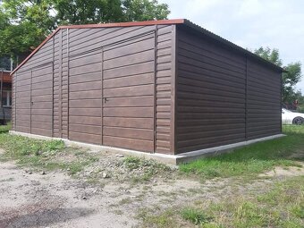 Plechová garáž 8x6m - 2