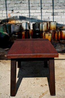Masivní stůl a 4 židle po renovaci - 2
