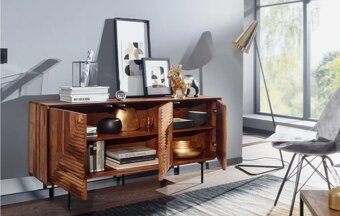 Designová komoda z indického palisandru – téměř nová - 2