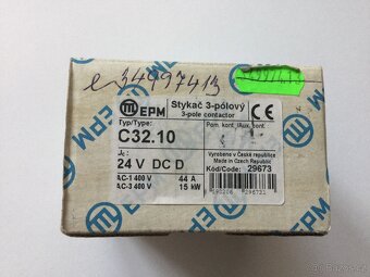 Prodám stykač C32.10 24V DC DL  3-pólový nový - 2