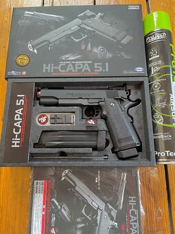 Nová Tokyo Marui Hi-Capa 5.1 + 2x zásobník, plyn - 2