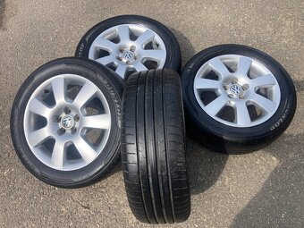 Alu 5x100 r16,Vw,Škoda,letni 205/55 r16 - 2