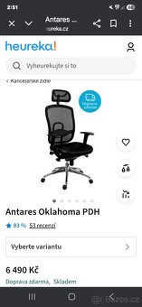 4 ks.Kancelářská židle Antares Oklahoma,4000ks. - 2
