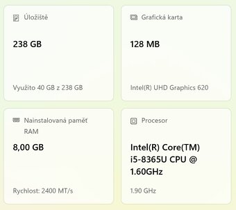 ▼DELL Latitude 5400 - 14" / i5-8365U / 8GB / SSD / ZÁR▼ - 2
