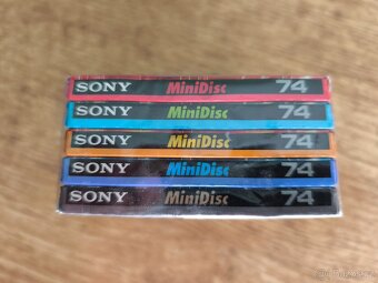 5 ks nových minidisc minidisk ů Sony Color 74 minut,čti popi - 2