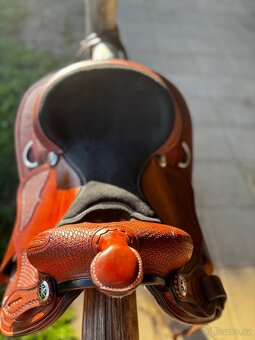 Westernové sedlo 15” komplet + uzdečka s otěžemi - 2