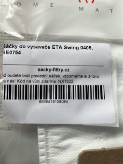 ZDARMA Sáčky do vysavače ETA Swing 0409 - 2