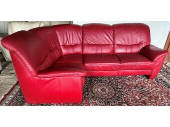 Luxusní rohová kožená sedací souprava,2987 - 2