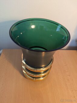 Skleněná váza, zlatem zdobená - 2