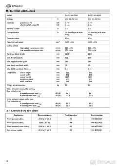pásová pila ELEKTRA BECKUM BAS 316 G - 2