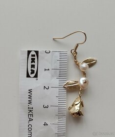 NOVÉ náušnice růže s perličkami - 2