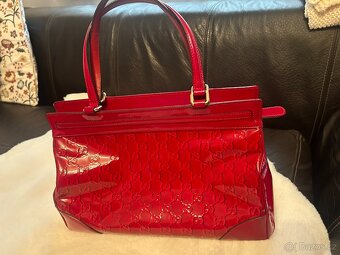 Kabelka Red Gucci Guccissima Mayfair Tote Bag - 2