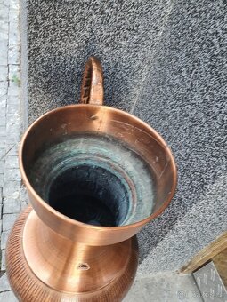veliká mosazná váza, džbán kovový, dekorace - 2