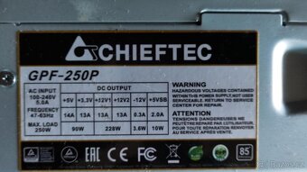 zdroj TFX Chieftec 250W 85+ bronze GPF-250P - 2
