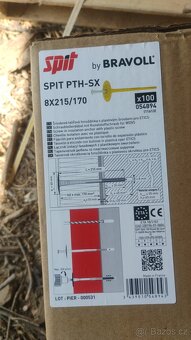 Hmoždinky talířové 8x215/170 na zazeplování - 2