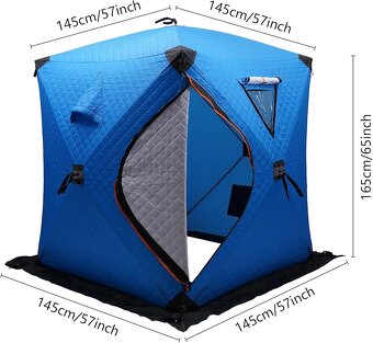 Zimní přenosný izolovaný stan pro 1-2 osoby s kabelkou - 2