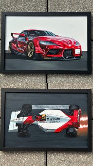 Olejové malby s automobilovou tematikou na přání - 2