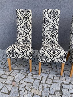 Prodám set - 4 jídelní židle: dřevěný rám - 2