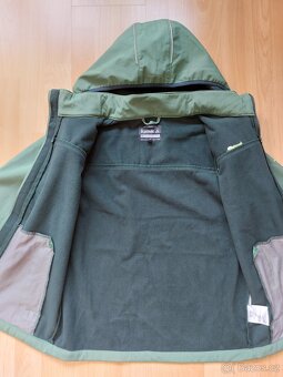 Nová softshellová přechodová tm. zelená bunda Kamik, 152-158 - 2