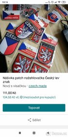 Nášivka český lev malý znak/ patch - 2