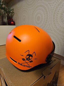 Dětská lyžařská helma Salomon Grom Visor / oranžová / M - 2