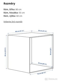 PLATSA Rám, bílá, 80x55x60 cm - 2