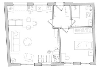 Prodej bytu 3+KK loft 78,6 m², parkovací stání, Švábenice - 2