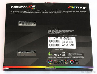 G.SKILL 32GB KIT DDR5 7200MHz CL34 Trident Z5 RGB - v záruce - 2