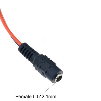 DC kabel redukce krokodýl 2,1mm / 5,5mm - 2