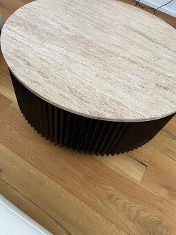 NOVÝ konferenční kamenný stolek, 90 cm - 2