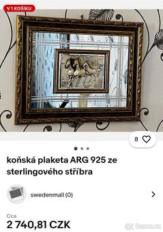 Zrcadlový obraz 72x60 cm s plastikou. - 2