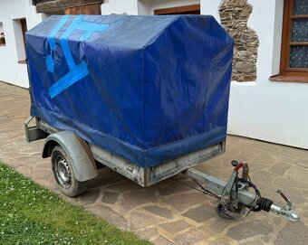 Bržděný přívěs 210x110x130 , vozík s plachtou 1000kg - 2