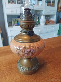 SECESNÍ PORCELÁNOVÁ PETROLEJKA EHRICH & GRAETZ 19. STOL. - 2