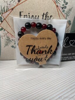 Handmade náramek - červeno-černý ⚫️🔴 - 2