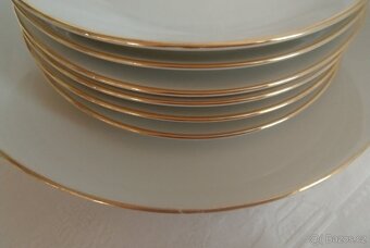 Dezertní talíř; porcelán; retro - 2