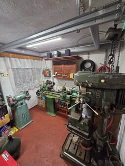 Sloupová vrtačka,  soustruh, kotoučová bruska - 2