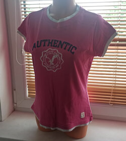 Růžové bavlněné tričko vel. 44 XXL zn. Authentic - 2