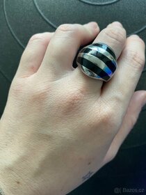 Mohutný extravagantní prsten z chirurgické oceli - 2
