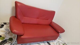 Stylová Dvoumístná Pohovka Vínové Barvy - 2