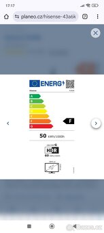 Led televize Hisense 43A6K - 2