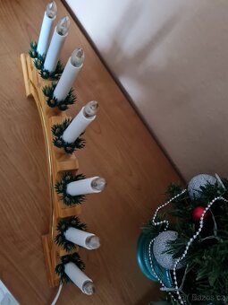 Vánoční dřevěný svícen - 2