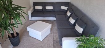 Rozkládací sedací souprava s úložným prostorem + BONUS. - 2