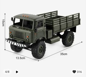RC Military Truck GAZ WPL B24 1/16 4WD zelený - 2