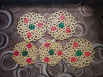 5x dřevěná bambusová odzobná podložka po hrnec - 2